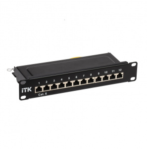 Патч-панель  10" 1U Cat.6 STP 12 портов Dual IDC ITK 