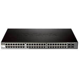 я Коммутатор упр Smart 48x10/100/1000T 2x1000T/SFP 2xSFP+ DGS-1500-52/Z D-Link