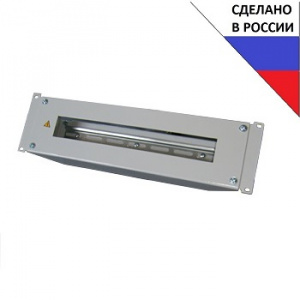 Панель c DIN-рейкой 19" 3U МиК