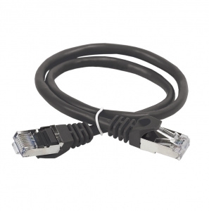 Патч-корд FTP RJ-45 Cat.5e 1 м черный ITK