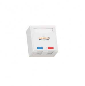Розетка инф. 2*RJ-45 Сat.5e экран со шторкой Nikomax