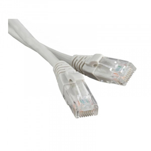 Патч-корд UTP RJ-45 Cat.5e 0,3м серый LSZH Hyperline