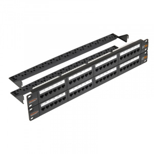 Патч-панель 2U 48*RJ-45 Cat.5e с органайзерами Nikomax
