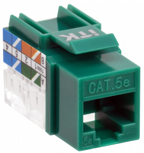 Вставка Keystone RJ-45 Cat.5e 110 IDC зеленый ITK