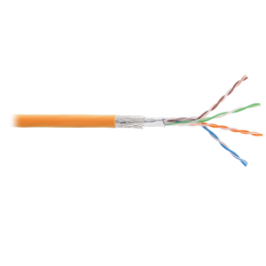 Кабель SF/UTP  4 пары Cat.5e внутр.  LSZH 305м оранжевый Nikolan