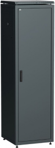 Шкаф напольный 19" 42U Ш600*Г800 металлическая передняя дверь черный ITK LINEA N