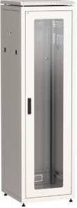 Шкаф напольный 19" 33U Ш600*Г600 стеклянная передняя дверь серый ITK LINEA N