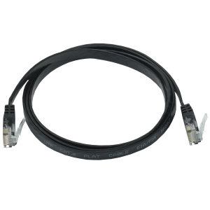 Патч-корд UTP RJ-45 Cat.6 3м плоский черный ITK