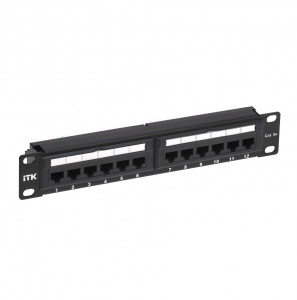 Патч-панель  10" 1U Cat.5е UTP 12 портов Dual IDC ITK