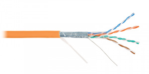 Кабель FTP  4 пары Cat.5е внутр. LSZH 305 м оранжевый Nikolan