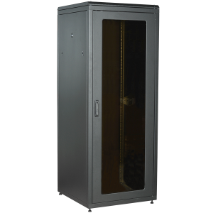 Шкаф напольный 38U Ш800*Г800 стекл. дверь, черный ITK