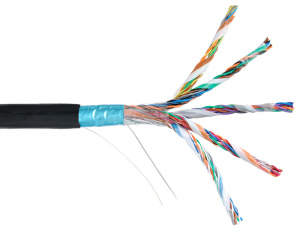 Кабель FTP 25 пар Cat.5 внешний 305м чёрный NETLAN