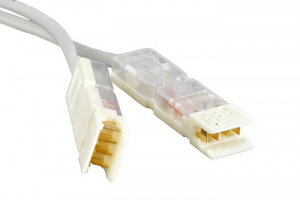 Патч-корд UTP 110-110 2 пары 1 м, PVC, серый, Hyperline