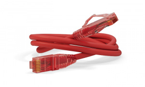 Патч-корд UTP RJ-45 Cat.5e 0,15м красный LSZH Hyperline