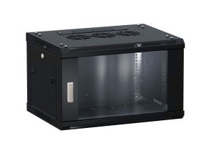 Шкаф настенный  6U Г450 стекло чёрный TERACOM PRO EKF