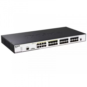 Коммутатор упр. L3,  16xSFP, 8x10/100/1000T/SFP, 2x10G-CX4, DGS-3120-24SC/B1AEI, D-Link