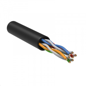 Кабель UTP  4 пары Cat.5е внешний LSZH 305м чёрный ITK