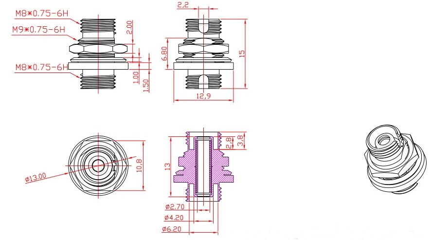 Адаптер оптический FC/UPC, SM/MM, simplex, белые колпачки Hyperline