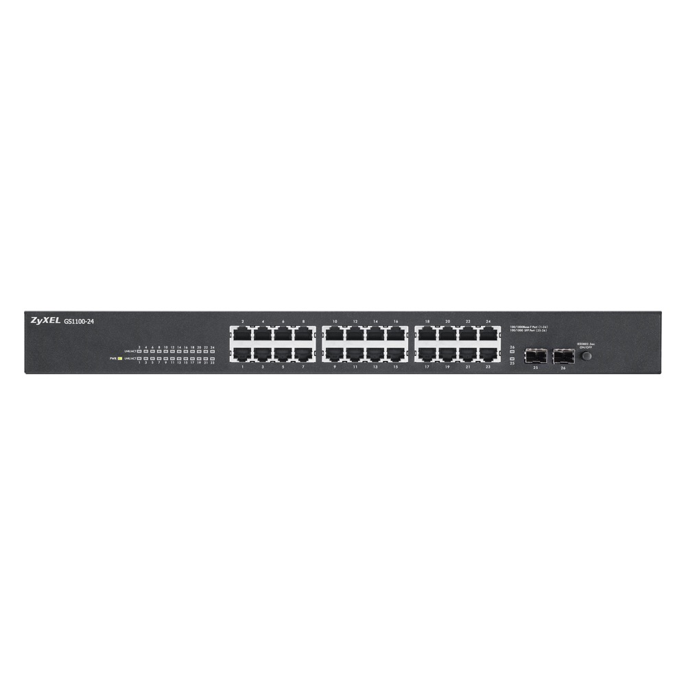 Коммутатор 24x10/100/1000T, GS1100-24 Zyxel