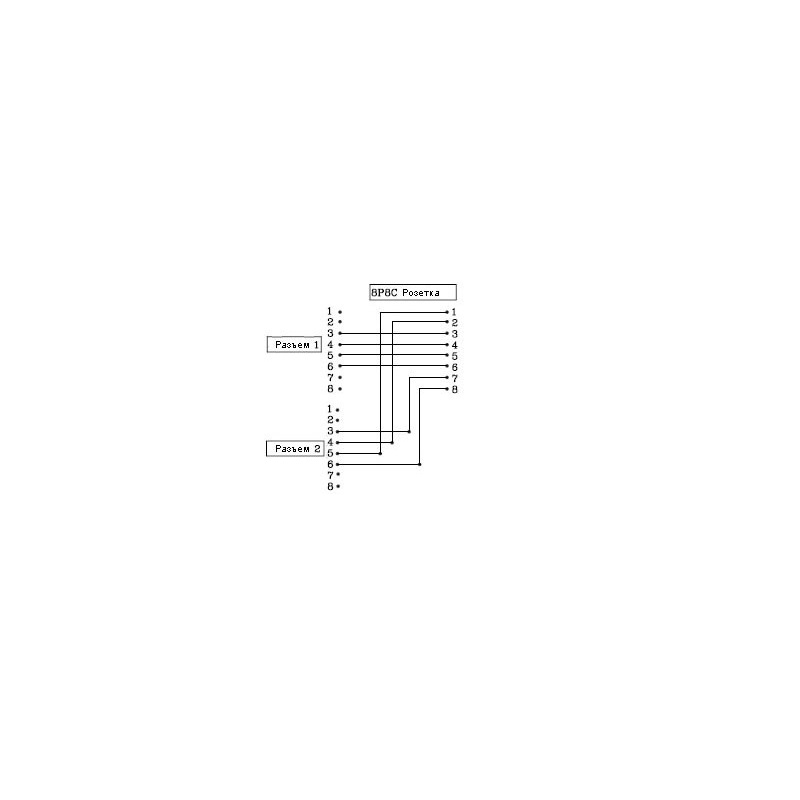 Разветвитель 1*RJ-45 - 2*RJ-45 Hyperline