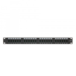 Патч-панель 1U 24*RJ-45 Cat.5e NETLAN