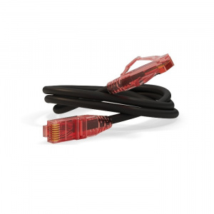Патч-корд UTP RJ-45 Cat.5e 0,15м черный LSZH Hyperline
