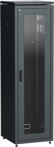 Шкаф напольный 19" 42U Ш600*Г600 стеклянная передняя дверь черный ITK LINEA N