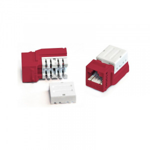 Вставка Keystone RJ-45 Cat.5e NEtool красный Hyperline