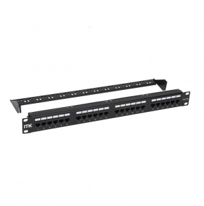 Патч-панель 1U 24*RJ-45 Cat.5e с органайзером ITK