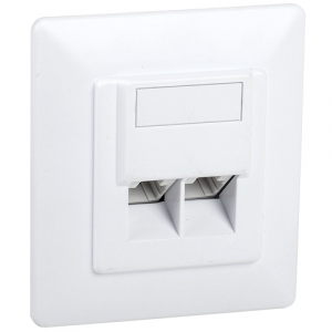 Розетка инф. 2*RJ-45 cat.5e внутренний монтаж ITK