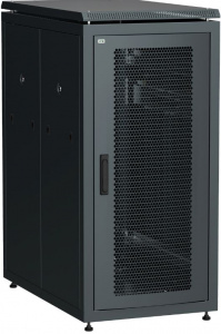 Шкаф напольный 19" 18U Ш600*Г1000 перфорированные двери черный ITK LINEA N