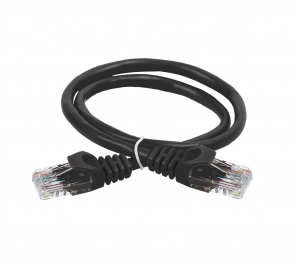 Патч-корд UTP RJ-45 Cat.5e 1м черный LSZH ITK