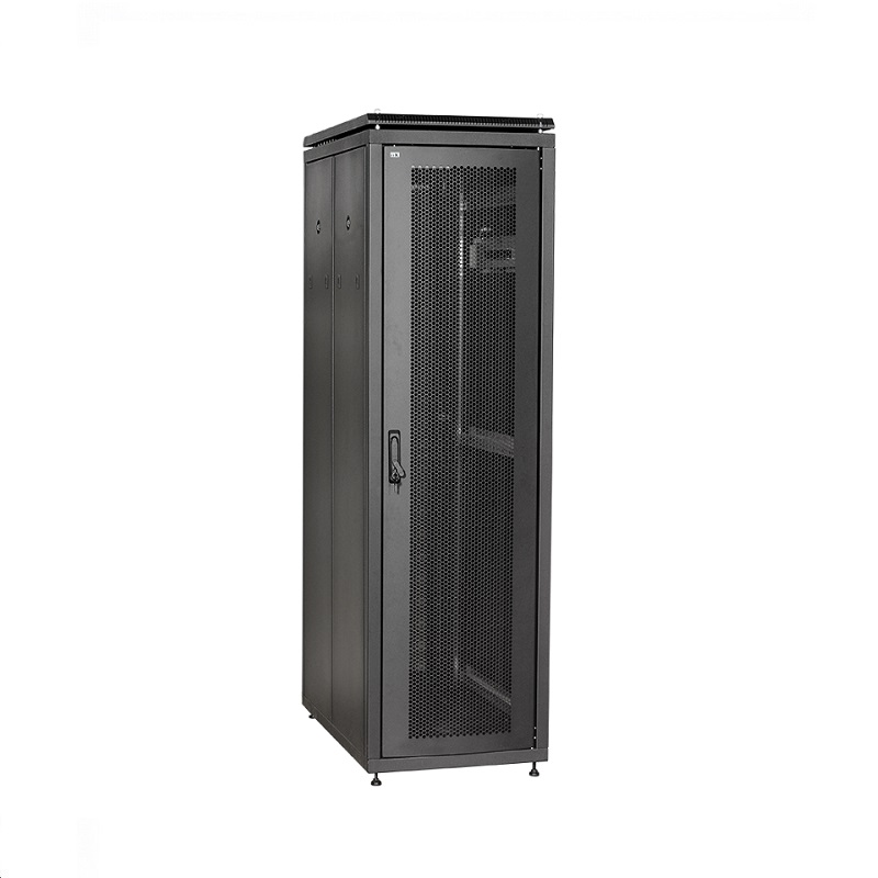 Шкаф напольный 19" 18U Ш600*Г1000 перфорированные двери черный ITK LINEA N