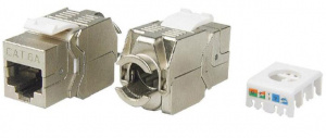 Вставка Keystone RJ-45 Cat.6а экран самозажимная Hyperline