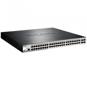 Коммутатор упр. 48x100/1000T c PoE (Бюджет PoE: 370 Вт) 4xSFP DGS-1210-52MP/ME D-Link