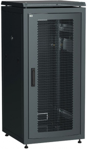 Шкаф напольный 19" 18U Ш600*Г800 перфорированная передняя дверь черный ITK LINEA N