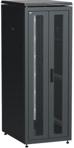 Шкаф напольный 19" 33U Ш600*Г800 двери передняя перфорированная задняя двустворчатая перфорированная черный ITK LINEA N
