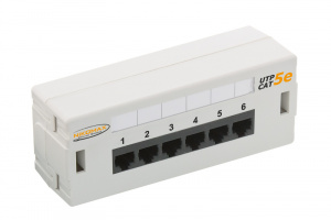 Патч-панель настенная  6*RJ-45 Cat.5e Nikomax
