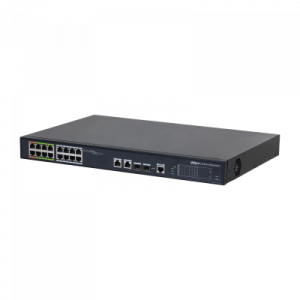 Коммутатор 16x10/100TX PoE (бюджет PoE: 240 Вт) 2x1000T 2xSFP DH-LR2218-16ET-240 Dahua