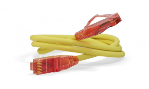Патч-корд UTP RJ-45 Cat.5e 0,3м жёлтый LSZH Hyperline