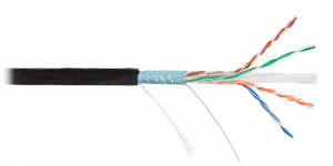 Кабель FTP  4 пары Cat.6 внешний 305м чёрный Nikolan