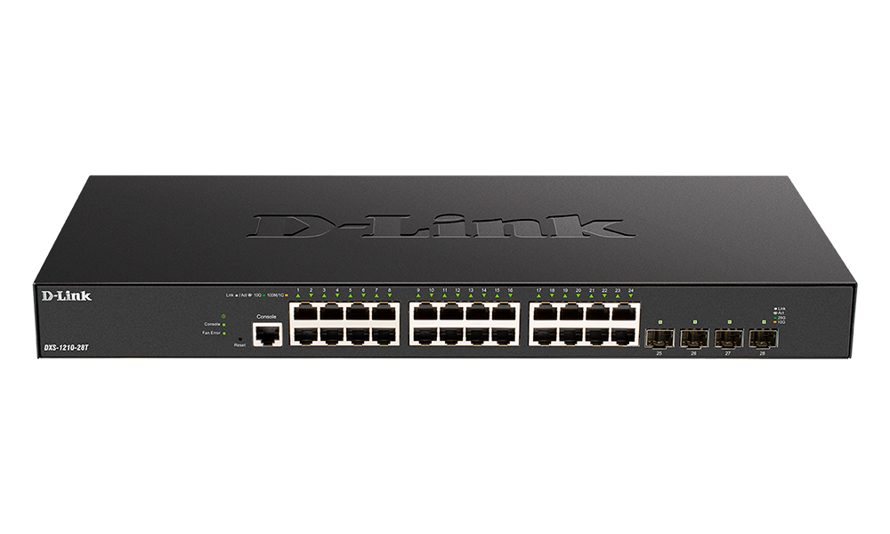 Коммутатор настраиваемый L2+ 10гигабитный 24*10G_RJ45 4*25G_SFP D-Link