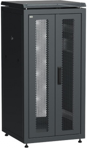 Шкаф напольный 19" 24U Ш600*Г600 двери 2 шт перф. черн. ITK LINEA N