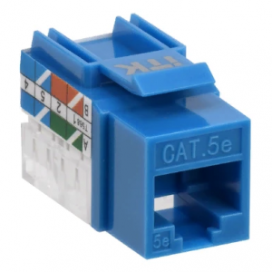 Вставка Keystone RJ-45 Cat.5e 110 IDC синий ITK