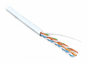 Кабель UTP  4 пары Cat.5е внутр. 305м белый Hyperline