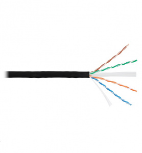 Кабель UTP  4 пары Cat.6 внутр/внеш LSZH 305 м черный Nikolan