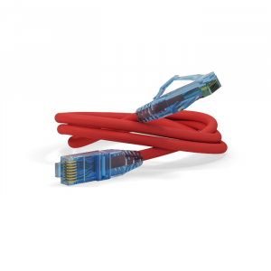 Патч-корд UTP RJ-45 Cat.6 0,5м красный LSZH Hyperline