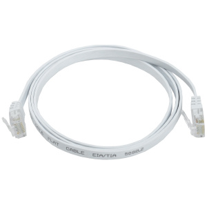 Патч-корд UTP RJ-45 Cat.6 3м плоский белый ITK