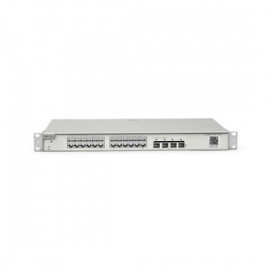 Коммутатор L2+ 24*1Гб/c + 4*SFP, металлический корпус, крепления в стойку, статическая маршрутизация